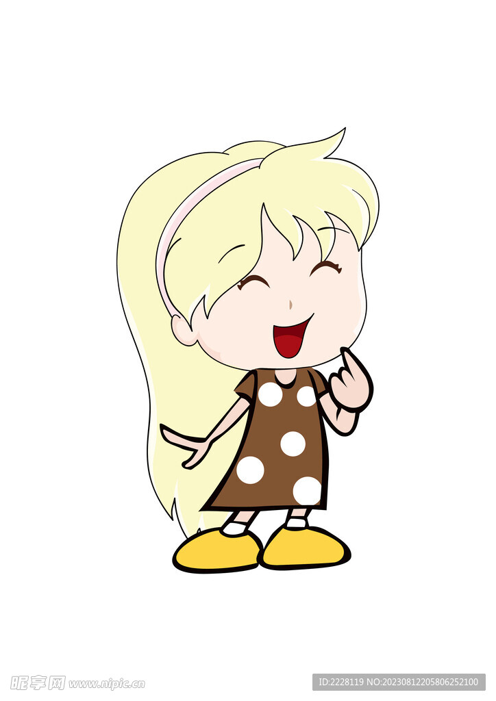 卡通形象卡通小美女