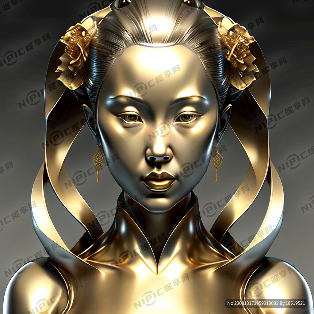 金色不锈钢立体数字