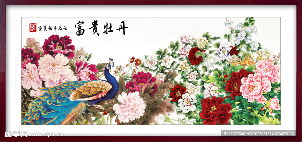 中国风花开富贵