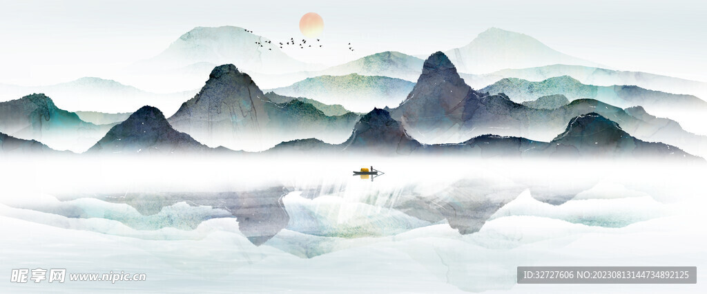 水墨山水装饰画