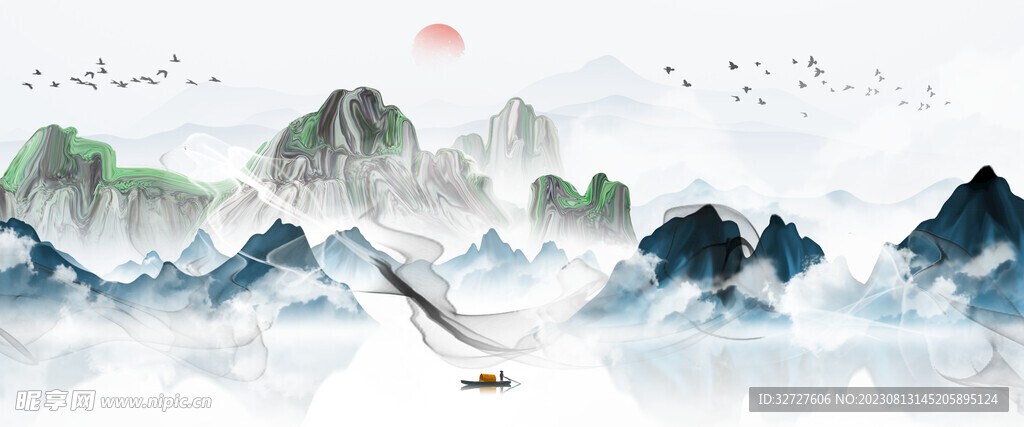 水墨山水装饰画