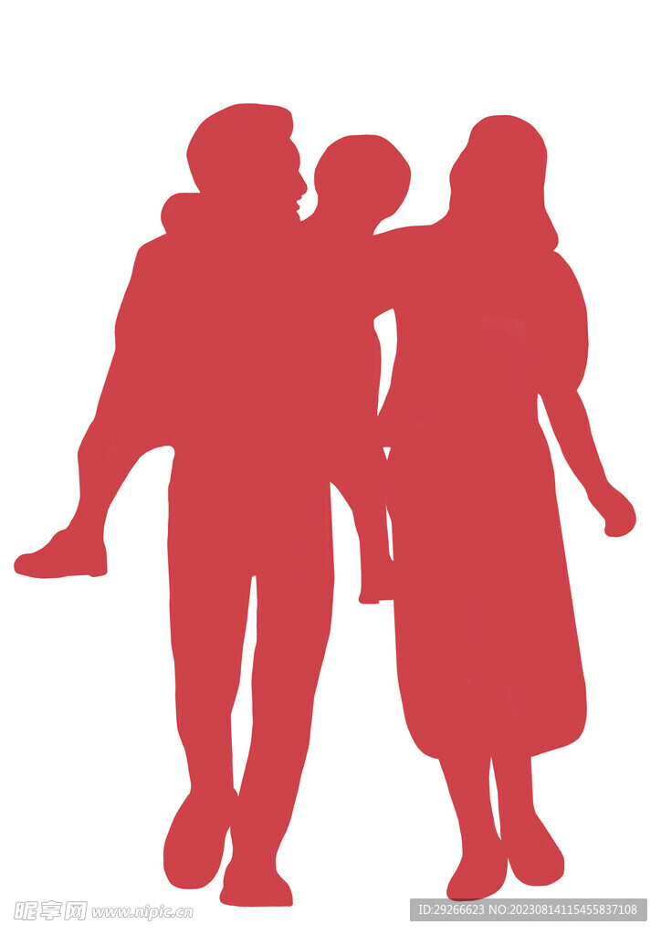 开心交谈的一家三口