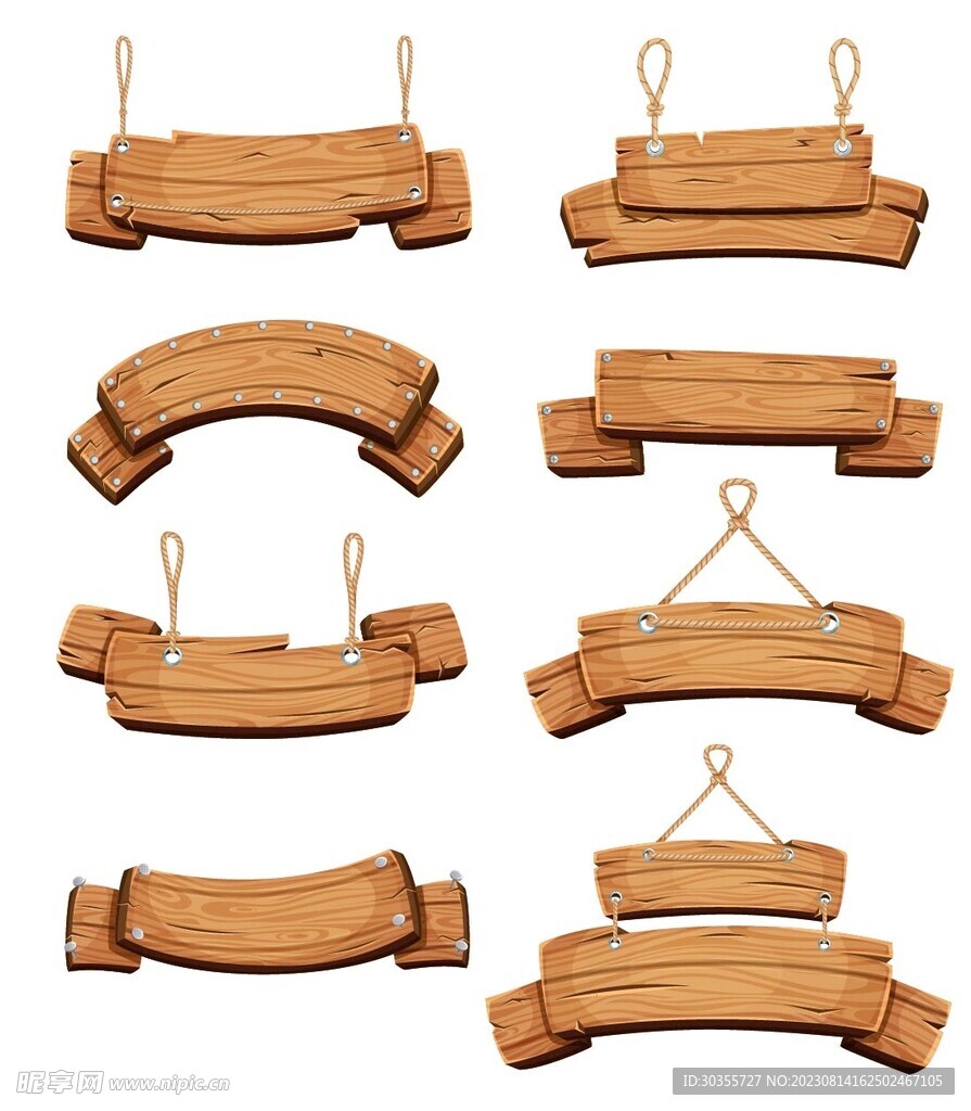 木板吊牌矢量素材