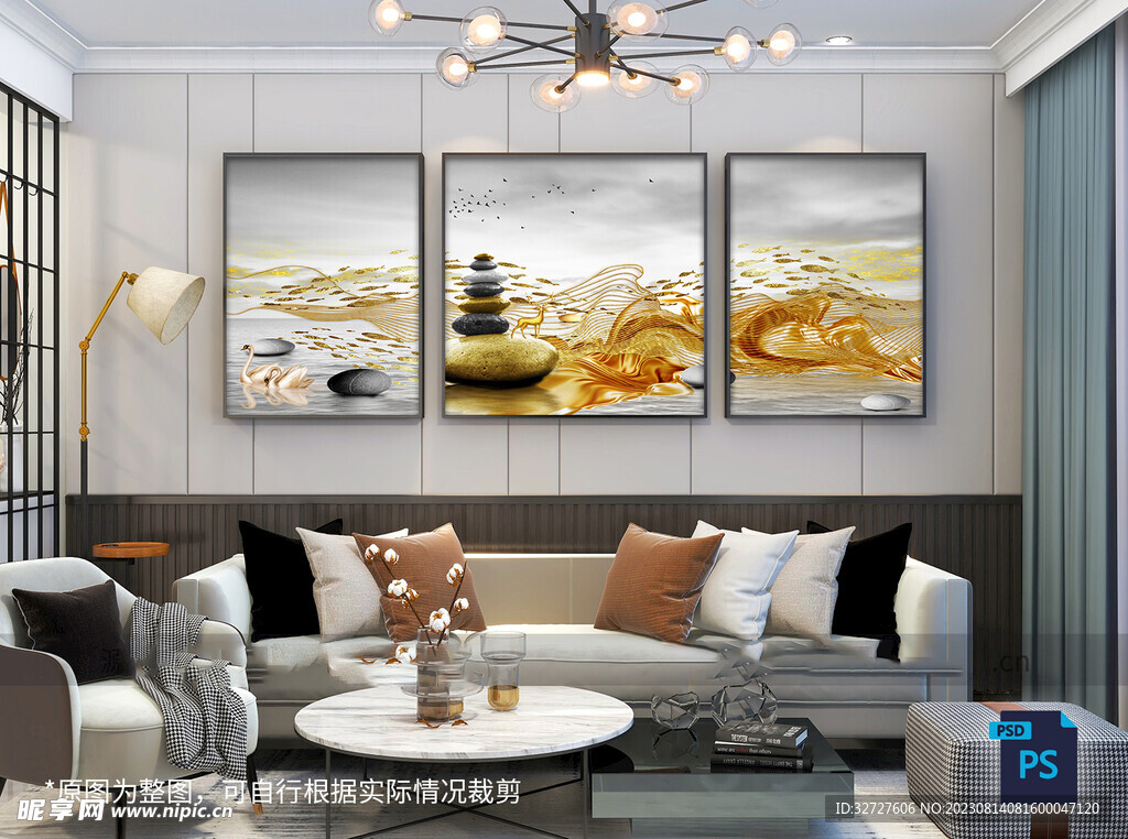 石来运转中式装饰画