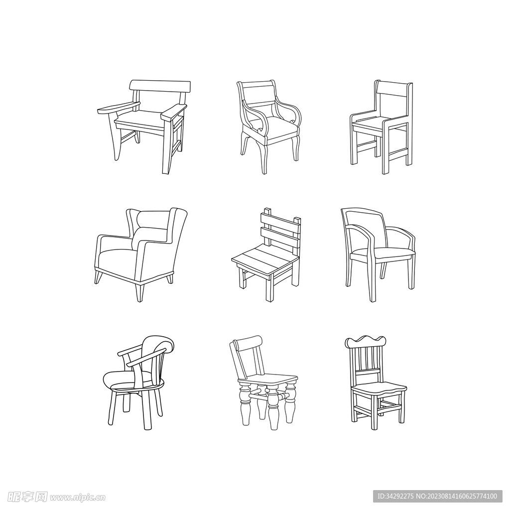 椅子插画