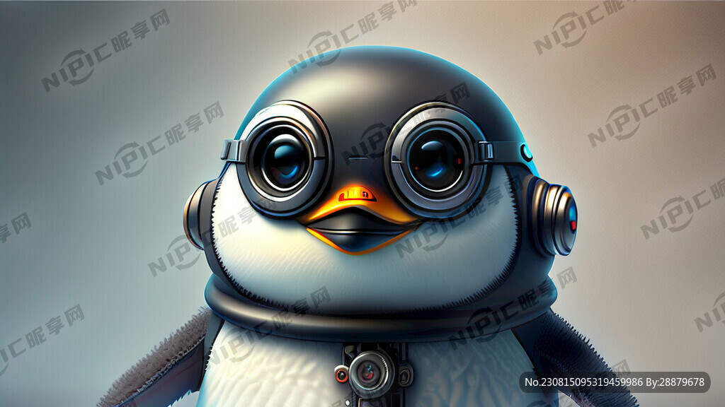 企鹅形象公仔 可爱 科技 未来