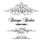 矢量巴洛克花纹边框