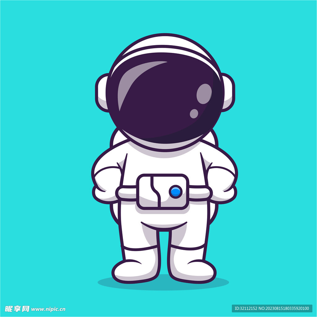 矢量卡通宇航员