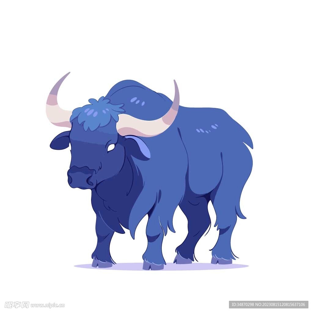 大水牛矢量插画
