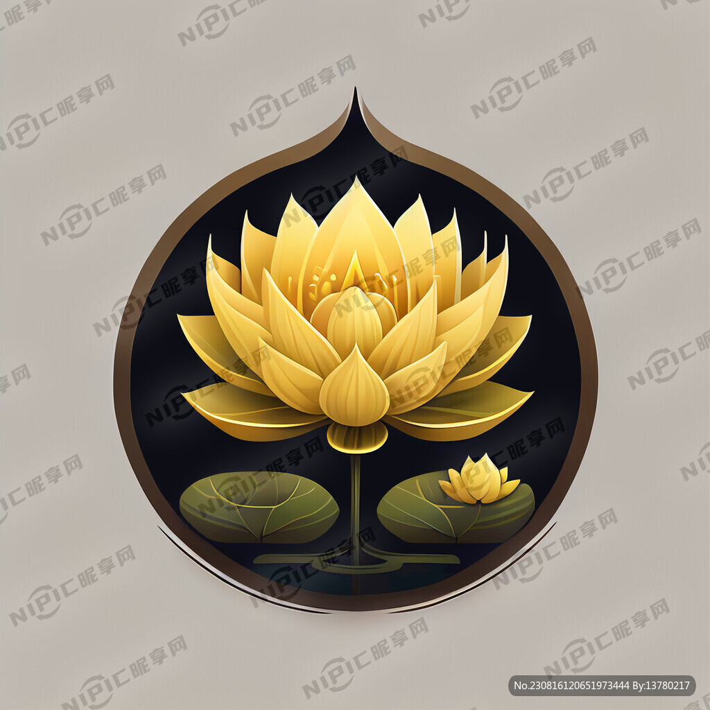 标志 廉洁文化 有荷花