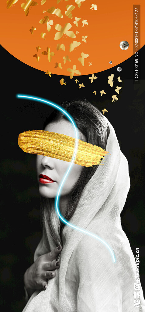 轻奢西方美女装饰画