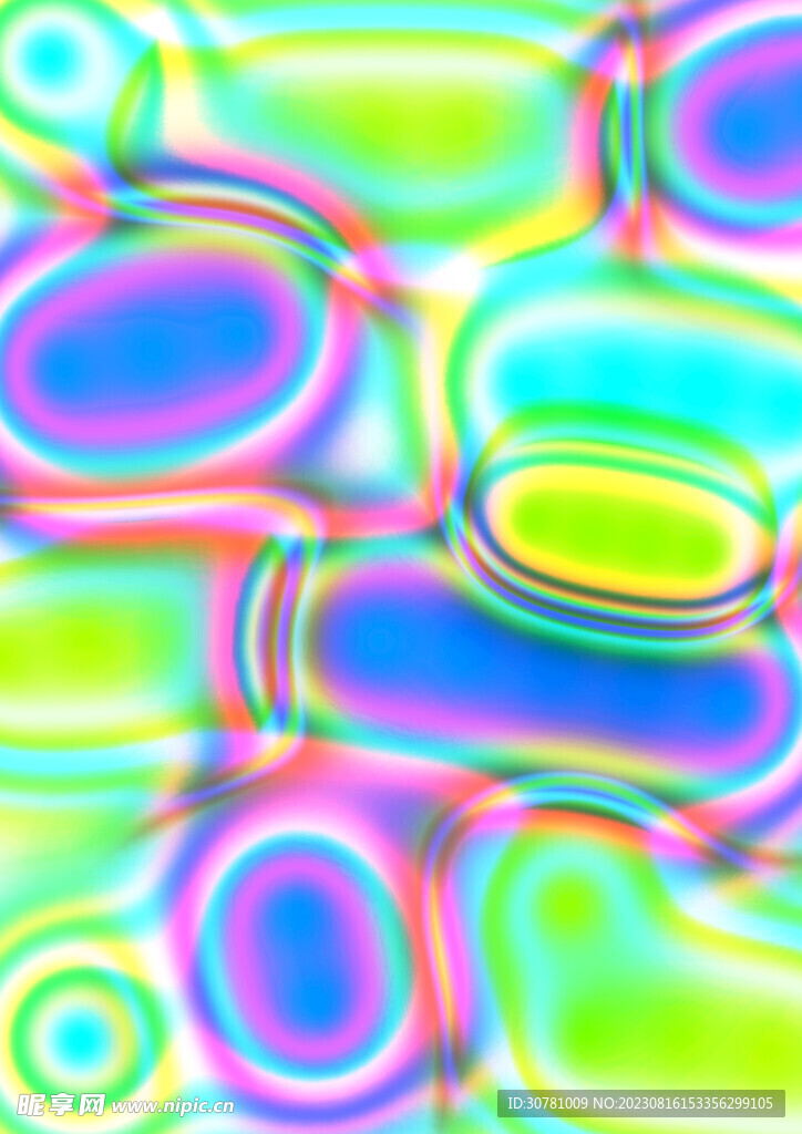 绿色蓝色荧光多巴胺清新背景素材