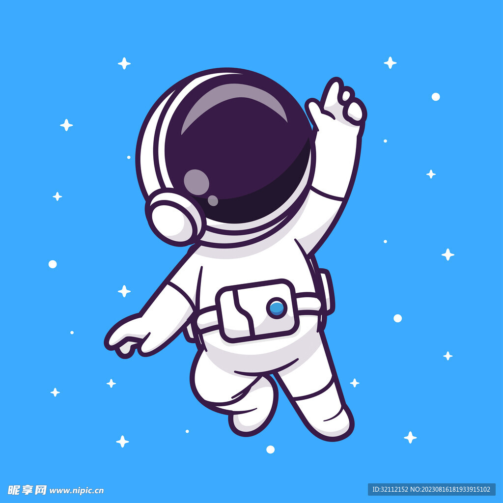 矢量卡通宇航员