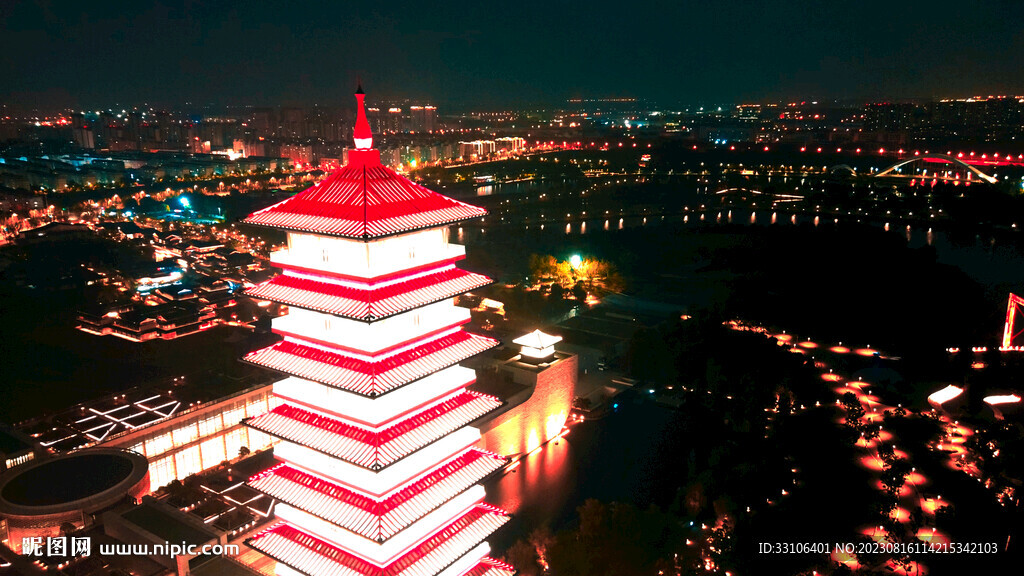 大运河博物馆日转夜夜晚