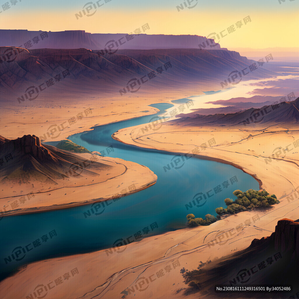 超大广角 俯视视角 大漠孤烟直