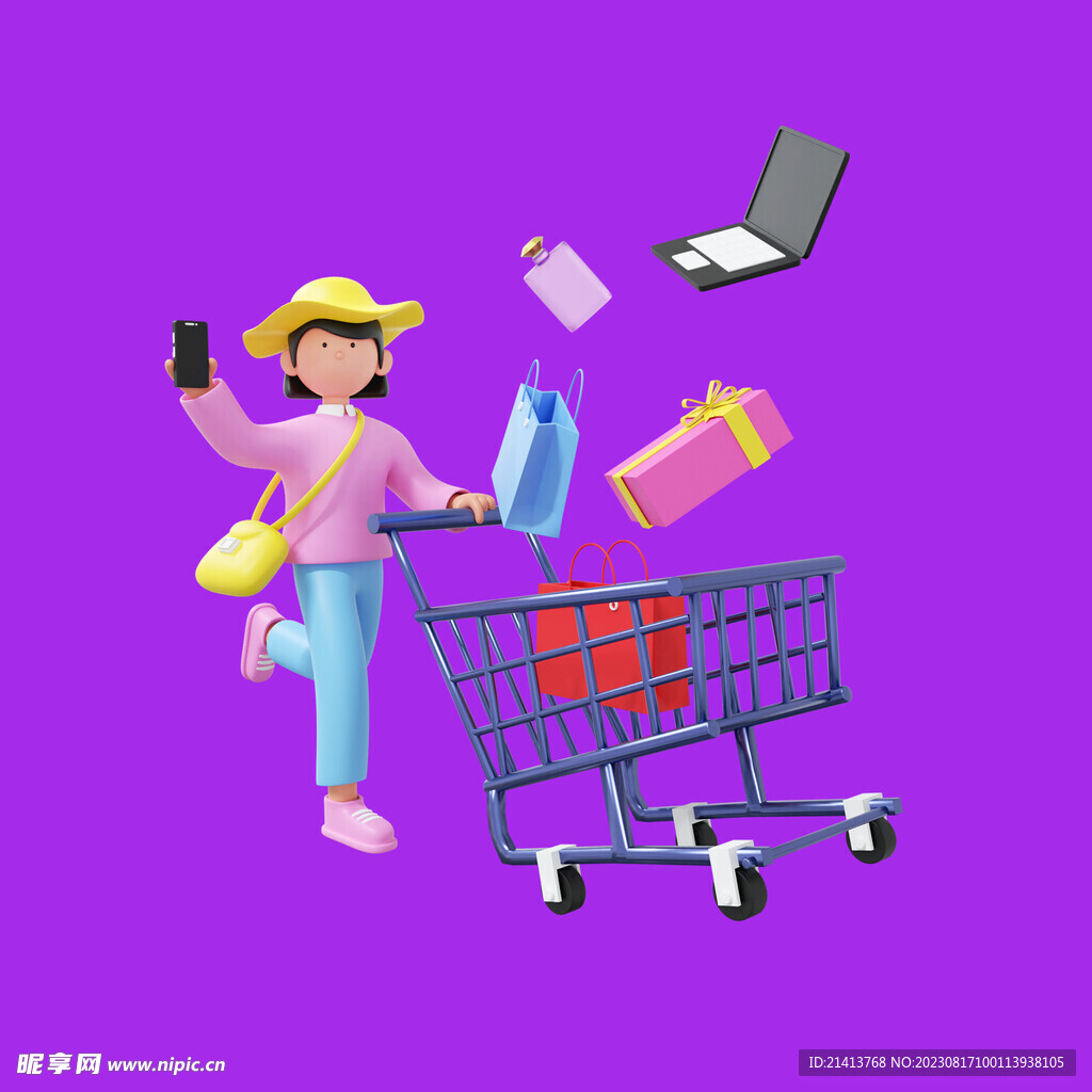 女人购物素材