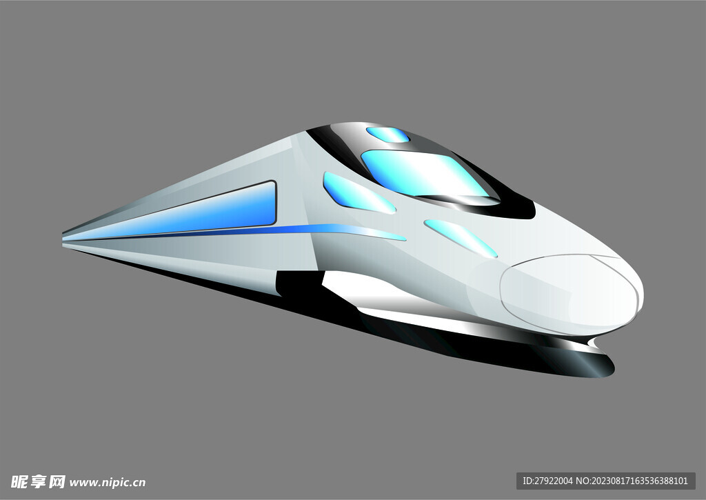 高铁火车列车动车矢量地铁简约