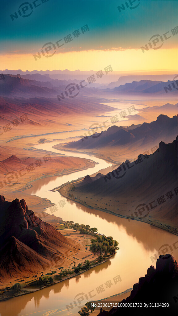 超大广角 俯视视角 大漠孤烟直