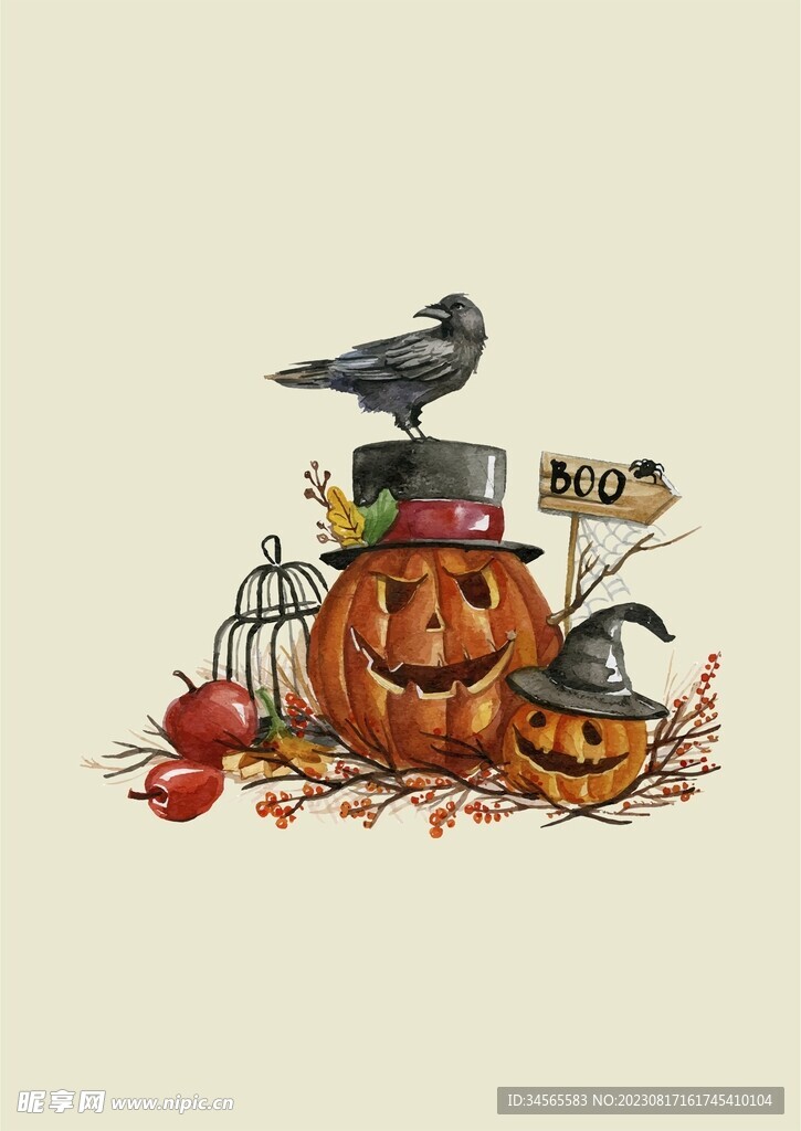万圣节邪恶南瓜乌鸦毒苹果