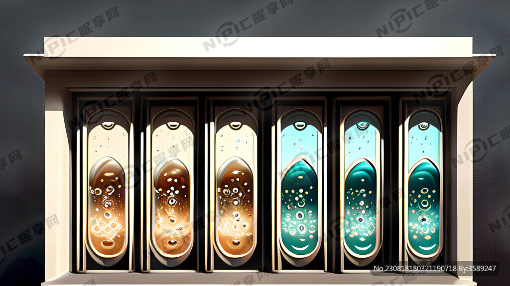 一个户外的宣传栏造型需要有六个