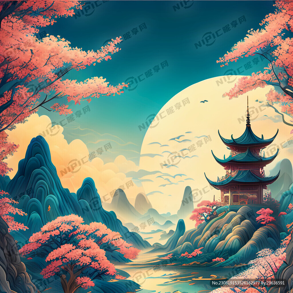 游戏梦幻唯美新中式风景 超高清
