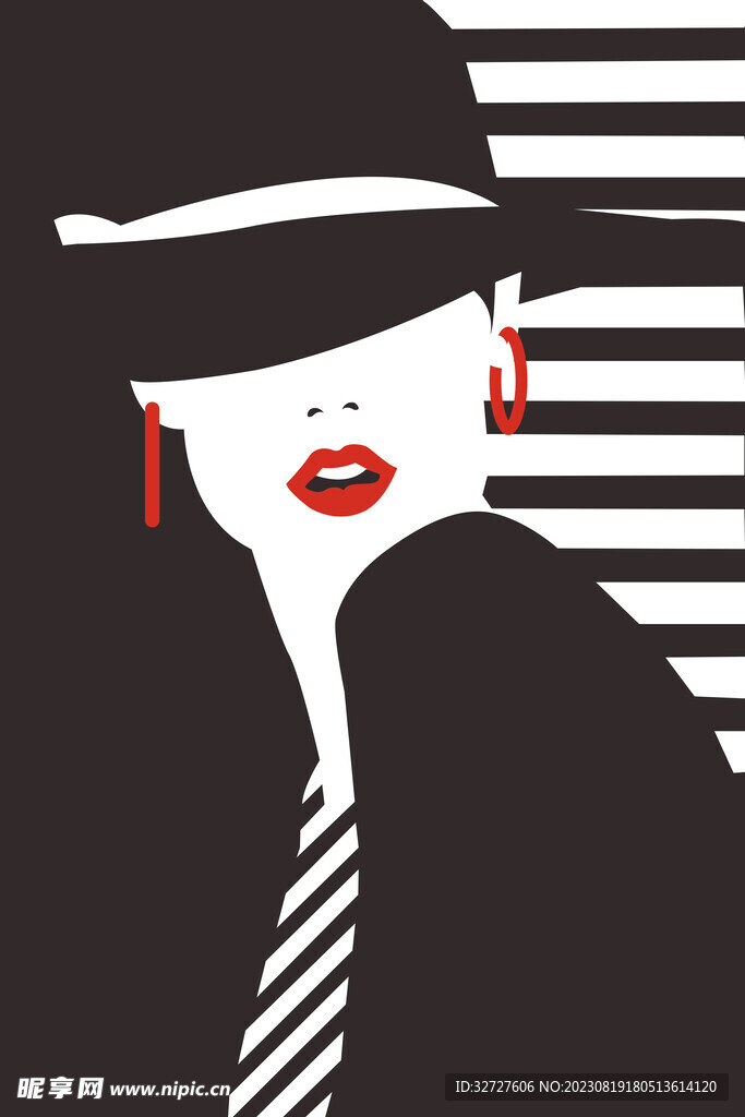 人物简约装饰画