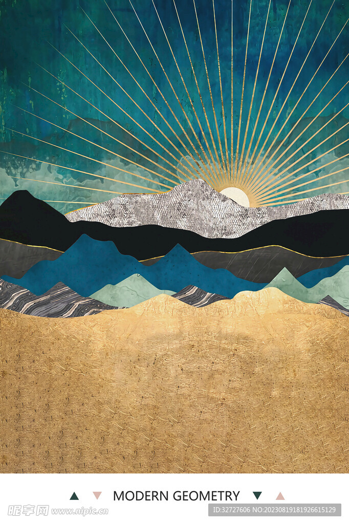 山水简约现代装饰画