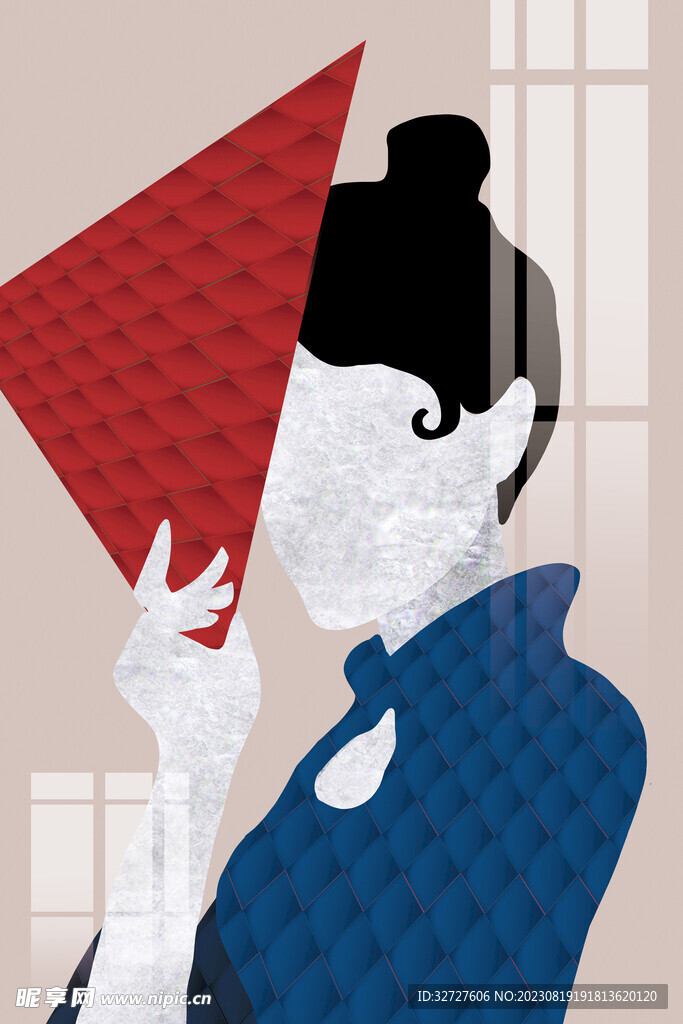 人物简约装饰画