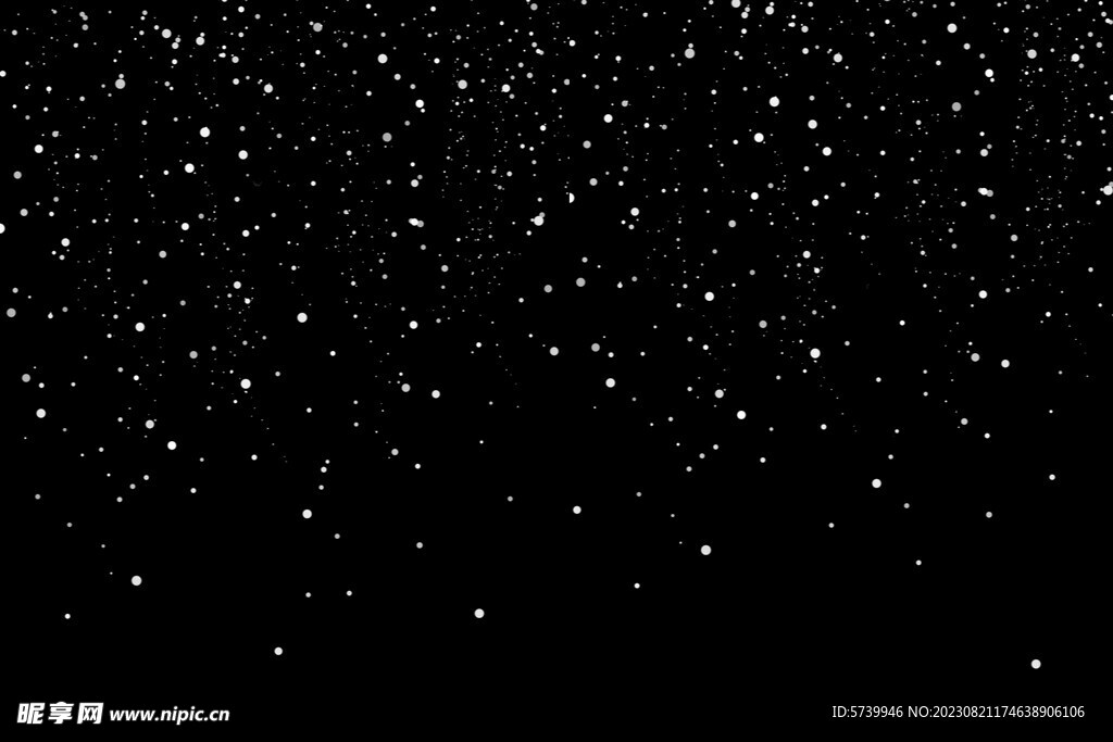 雪花碎片粉尘粒子下落图片素材 