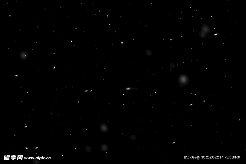 雪花碎片粉尘粒子下落图片素材 