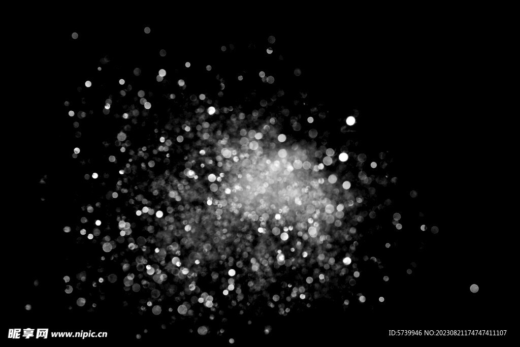 雪花碎片粉尘粒子下落图片素材 