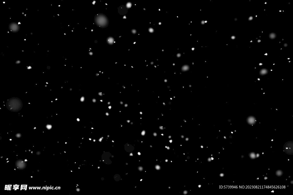 雪花碎片粉尘粒子下落图片素材 