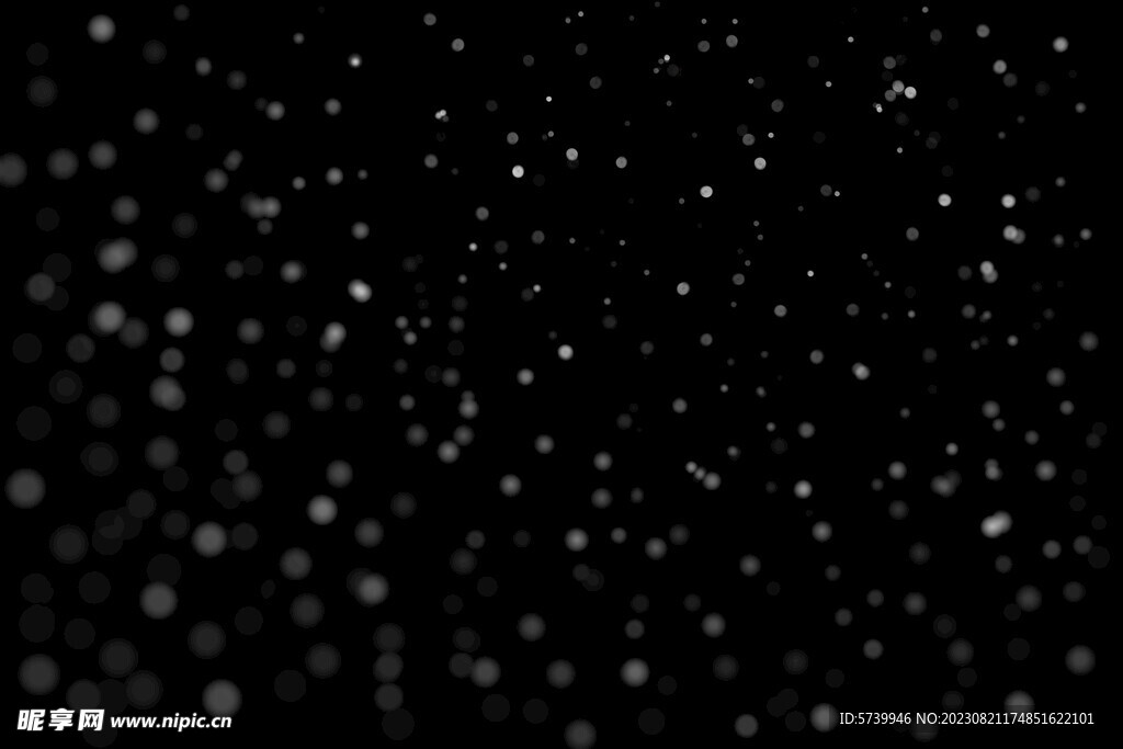 雪花碎片粉尘粒子下落图片素材 