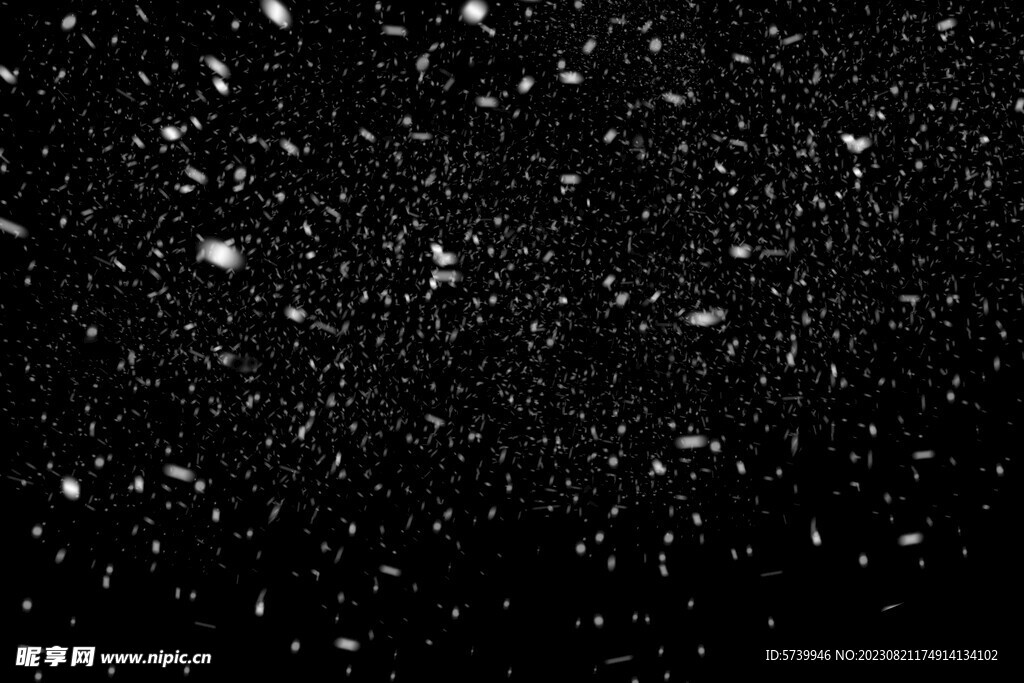 雪花碎片粉尘粒子下落图片素材 