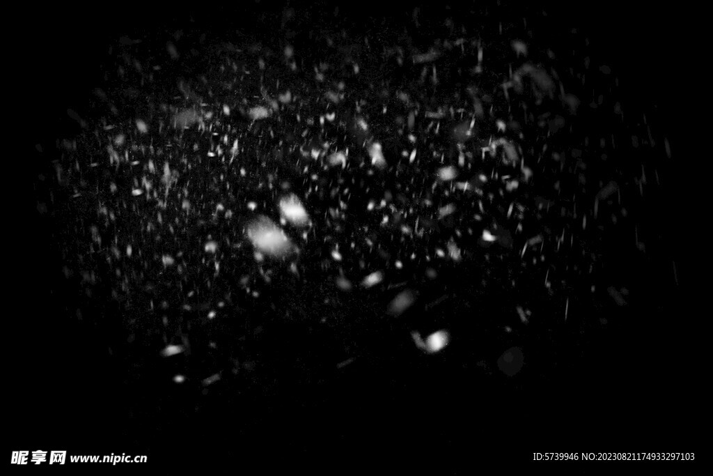 雪花碎片粉尘粒子下落图片素材 