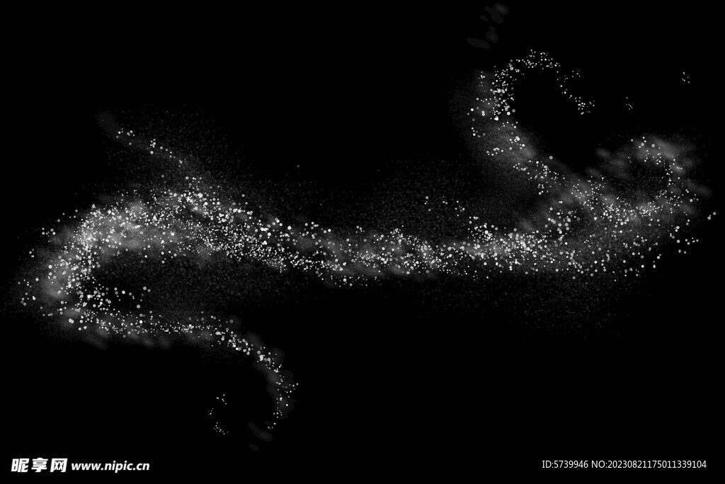 雪花碎片粉尘粒子下落图片素材 