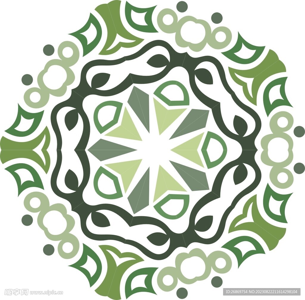 春季春天复古印花图案图形背景元