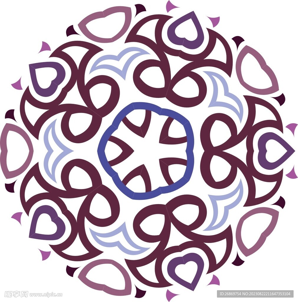 春季春天复古印花图案图形背景元