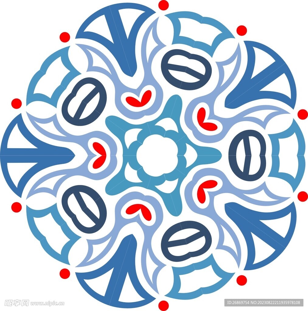 春季春天复古印花图案图形背景元