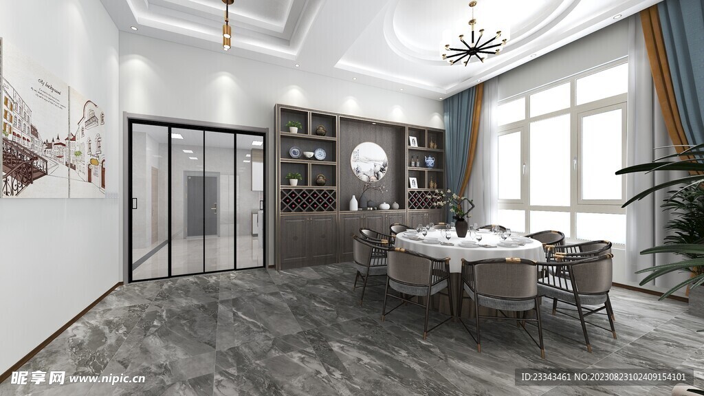 欧式餐厅效果图