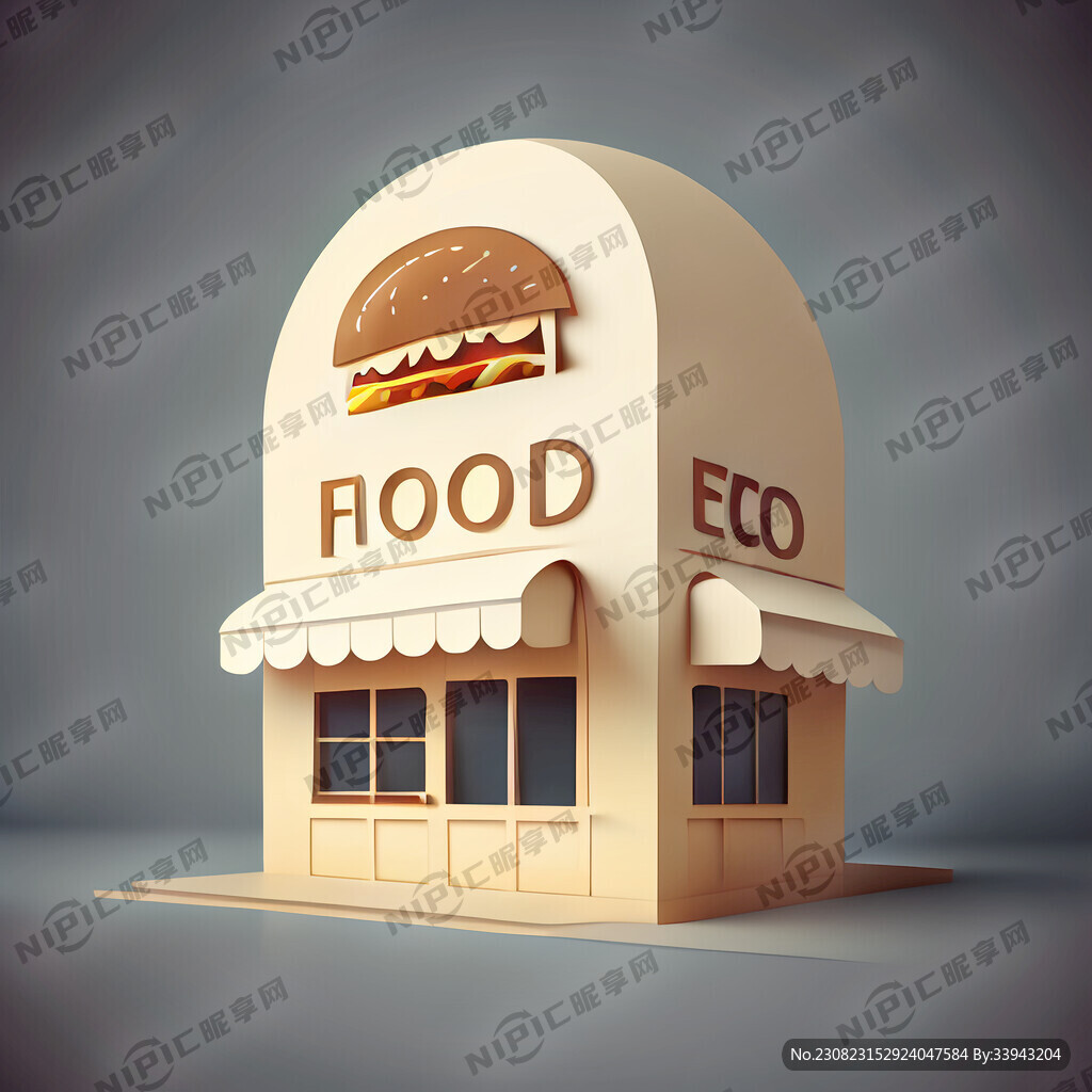 食堂商标 结构简单清晰明了