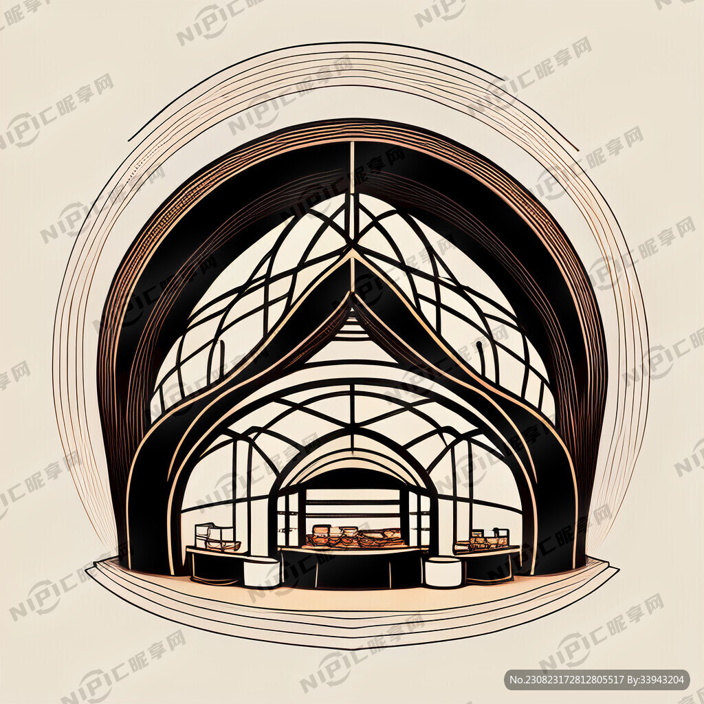 中国风 线条画 线条结构