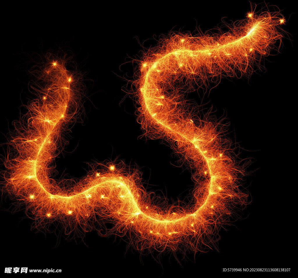 金色火焰光束动感光影线条叠层图
