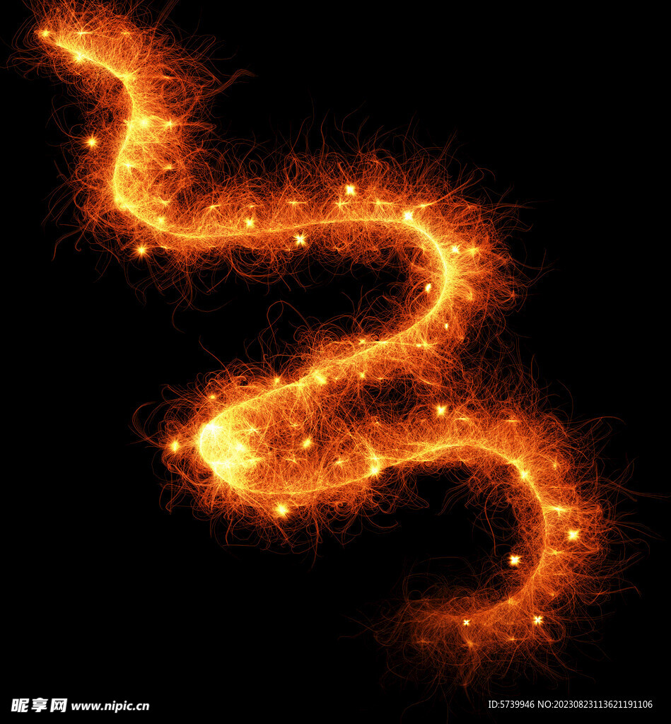 金色火焰光束动感光影线条叠层图