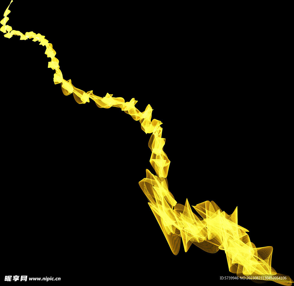 彩色动感光影线条丝带光束叠层图