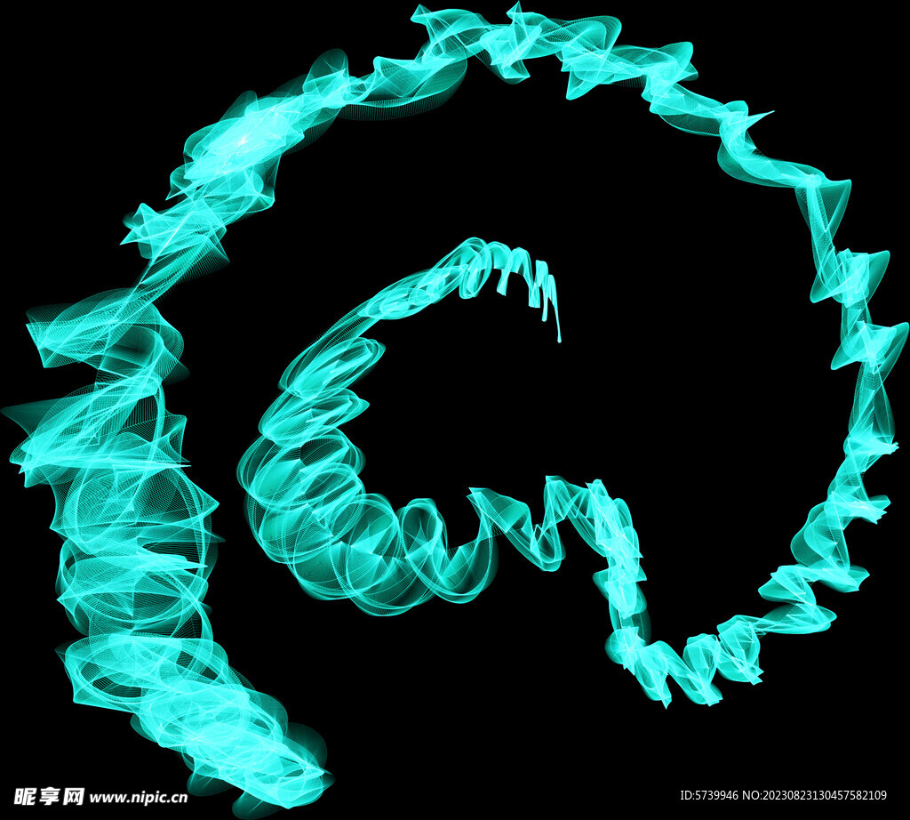 彩色动感光影线条丝带光束叠层图