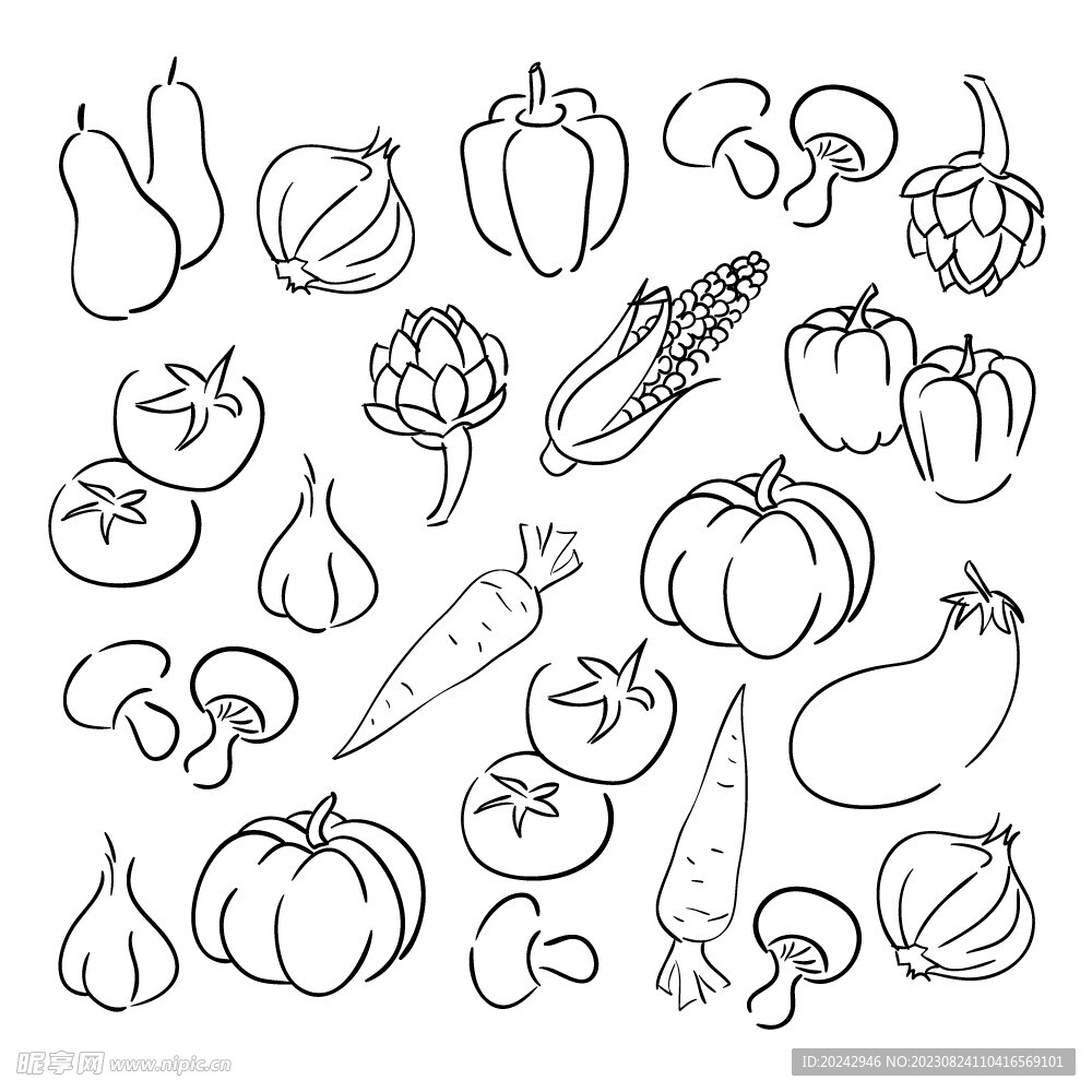 食物线稿