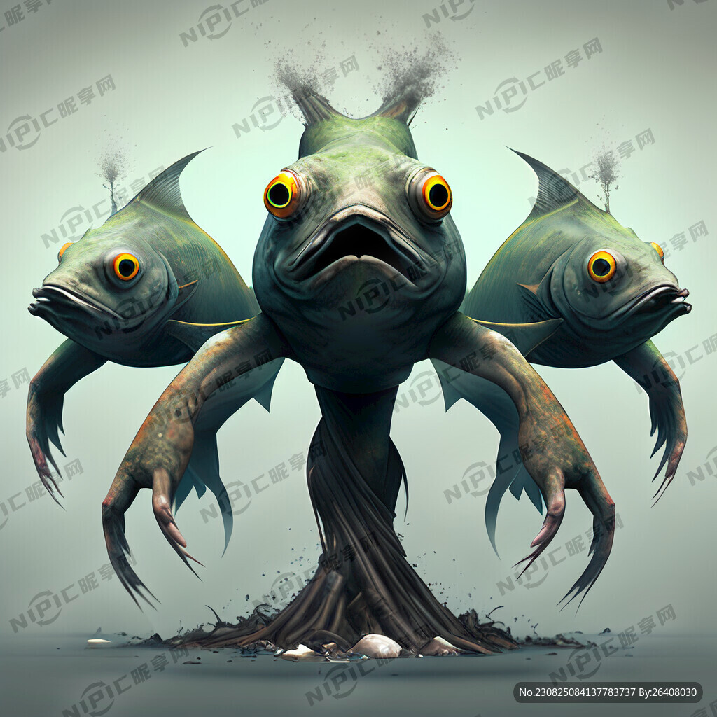 核污染的鱼类三头六臂