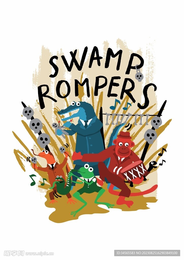 动物派对猴子青蛙变色龙