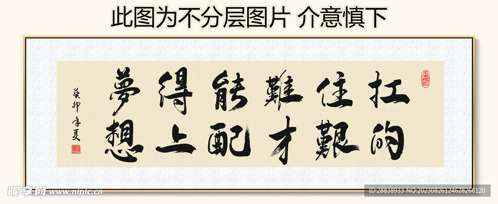 梦想 装饰画挂画 书法挂画 毛